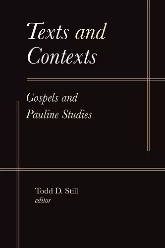 Texts and Contexts cover
