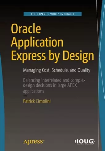 Oracle Application Express by Design cover