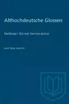 Althochdeutsche Glossen cover