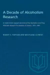 A Decade of Alcoholism Research cover