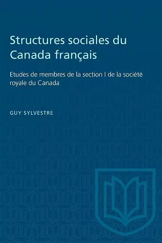 Structures sociales du Canada français cover