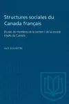 Structures sociales du Canada français cover