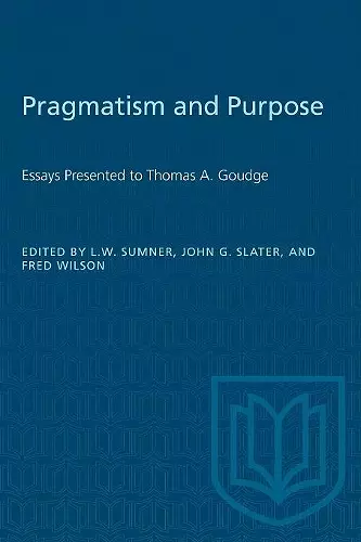 Pragmatism and Purpose cover