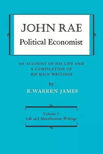 John Rae Political Economist cover