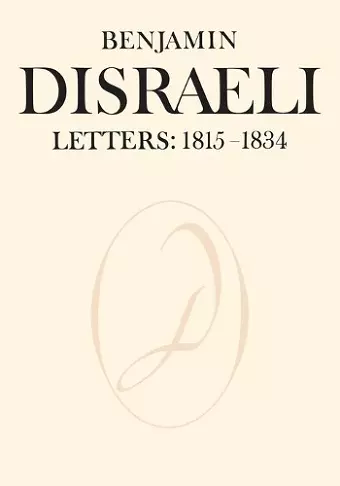 Benjamin Disraeli Letters cover