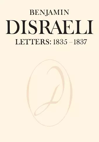 Benjamin Disraeli Letters cover