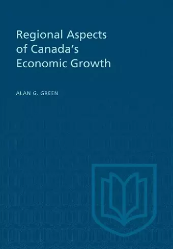 Regional Aspects of Canada's Economic Growth cover