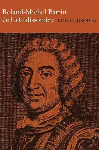 Roland-Michel Barrin de La Galissoniere 1693-1756 cover
