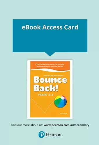 Bounce Back! Years 3-4 eBook (Access Card) cover