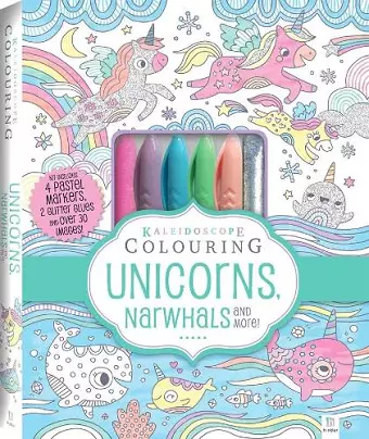 Kaleidoscope Pastel Colouring Kit: Unicorns, Narwhals, More cover