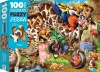 100-Piece Children's Fuzzy Jigsaw: Animal Mayhem cover