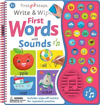 Write and Wipe First Words with Sound cover