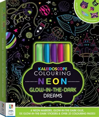 Kaleidoscope Neon Kit Glow in the Dark Colouring Kit cover