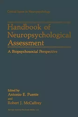 Handbook of Neuropsychological Assessment cover