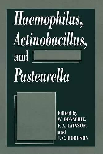 Haemophilus, Actinobacillus, and Pasteurella cover