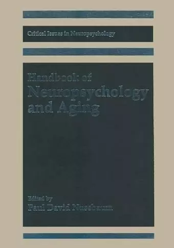 Handbook of Neuropsychology and Aging cover