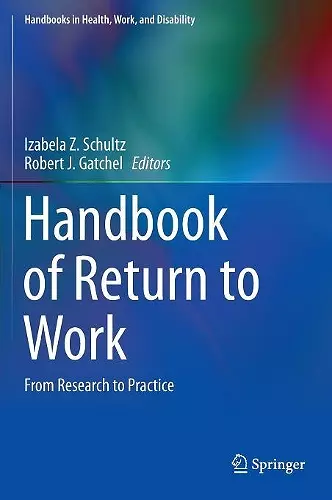 Handbook of Return to Work cover