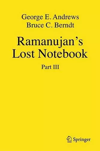 Ramanujan's Lost Notebook cover