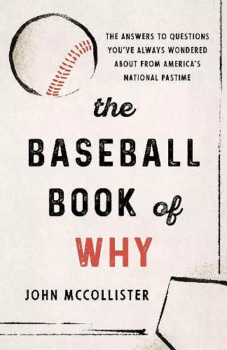 The Baseball Book of Why cover