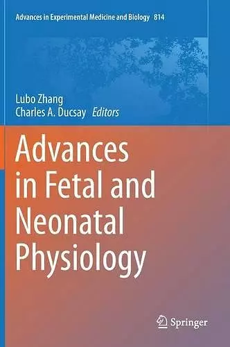 Advances in Fetal and Neonatal Physiology cover