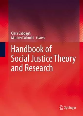 Handbook of Social Justice Theory and Research cover