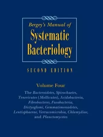 Bergey's Manual of Systematic Bacteriology cover