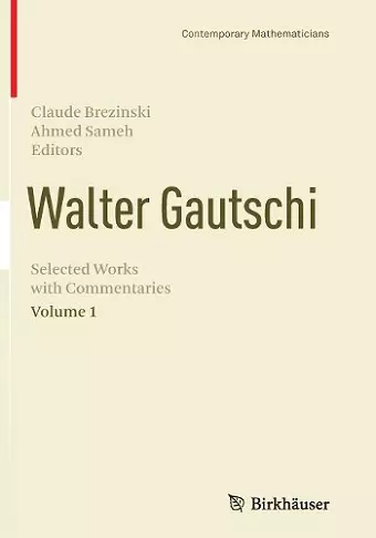 Walter Gautschi, Volume 1 cover