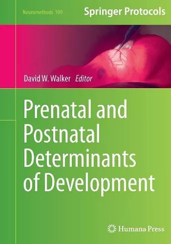 Prenatal and Postnatal Determinants of Development cover