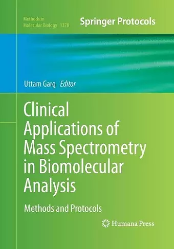 Clinical Applications of Mass Spectrometry in Biomolecular Analysis cover