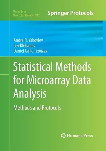 Statistical Methods for Microarray Data Analysis cover