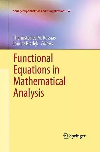 Functional Equations in Mathematical Analysis cover