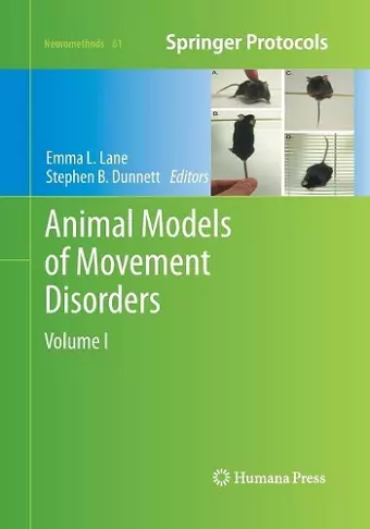 Animal Models of Movement Disorders cover