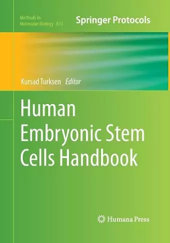 Human Embryonic Stem Cells Handbook cover