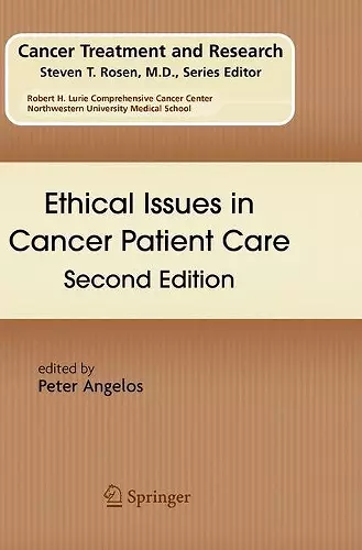 Ethical Issues in Cancer Patient Care cover