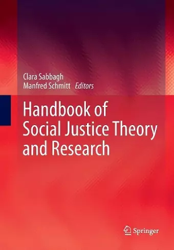 Handbook of Social Justice Theory and Research cover