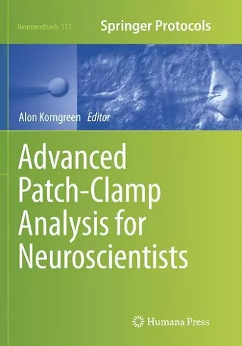 Advanced Patch-Clamp Analysis for Neuroscientists cover
