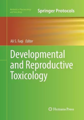 Developmental and Reproductive Toxicology cover