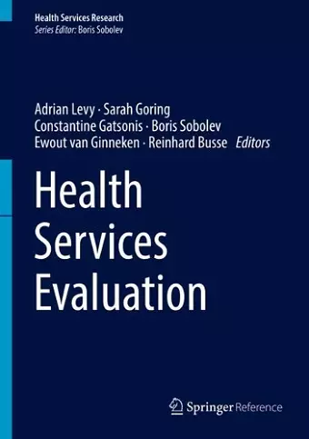 Health Services Evaluation cover