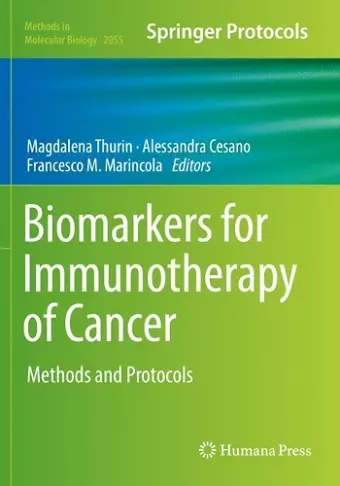 Biomarkers for Immunotherapy of Cancer cover