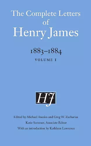 The Complete Letters of Henry James, 1883–1884 cover