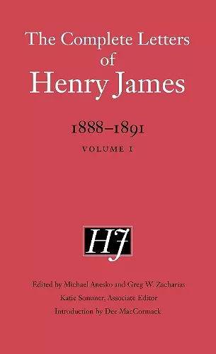 The Complete Letters of Henry James, 1888–1891 cover