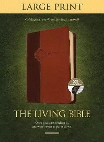 Living Bible Large Print Edition Brown/Tan, Indexed cover