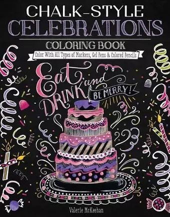 Chalk-Style Celebrations Coloring Book cover