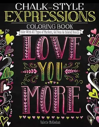 Chalk-Style Expressions Coloring Book cover