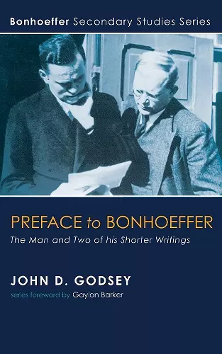 Preface to Bonhoeffer cover