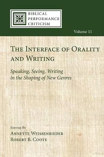 The Interface of Orality and Writing cover