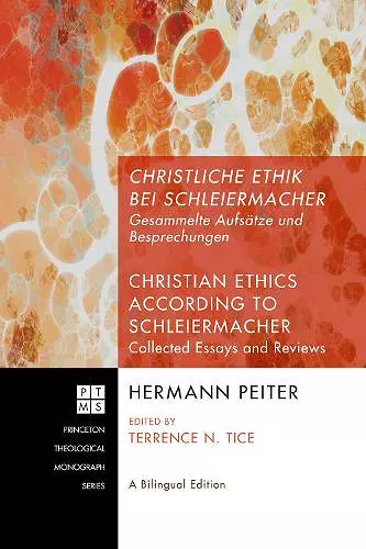 Christliche Ethik Bei Schleiermacher - Christian Ethics According to Schleiermacher cover