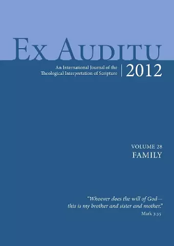 Ex Auditu - Volume 28 cover