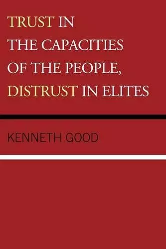 Trust in the Capacities of the People, Distrust in Elites cover