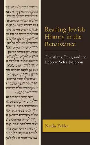Reading Jewish History in the Renaissance cover
